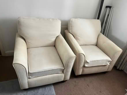Photo of free 2x Cream Armchairs (AL1) #1