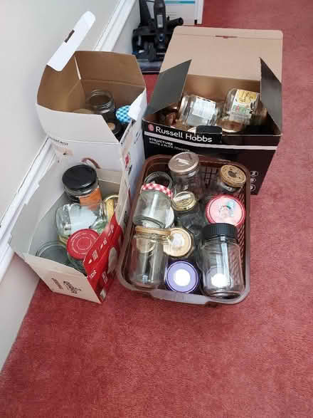 Photo of free Empty, clean jam jars with lids (Burnham SL1) #1