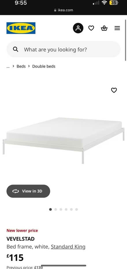 Photo of free White IKEA metal bed frame (Aylesbury Vale HP20) #1