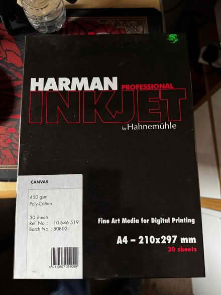 Photo of free A box of Harman Professional Canvas Inkjet paper (Deepcar S36) #1