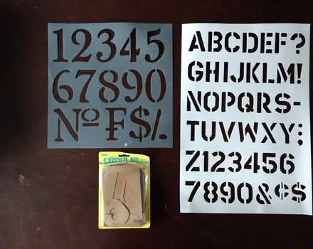Photo of free Assorted Letter/Number Stencils (N. Lakeside in Henrico) #1