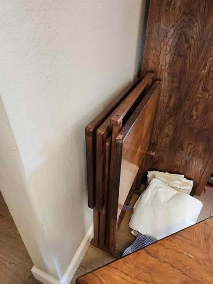 Photo of free 4 TV trays. With storage stand (Rossmoor, Walnut Creek) #2