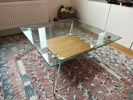 Photo of free Glass/metal/wood coffee table (Twickenham TW2) #4