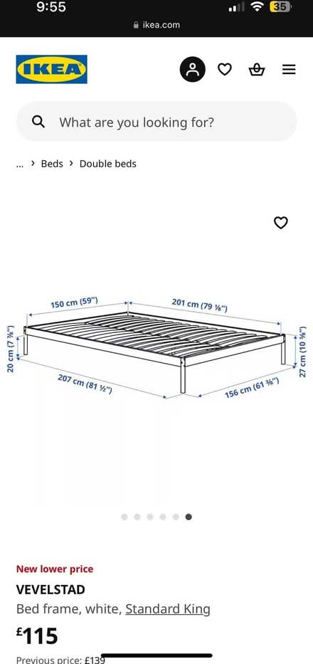 Photo of free White IKEA metal bed frame (Aylesbury Vale HP20) #2
