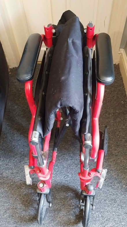 Photo of free A red and black manual wheelchair (Epping CM16) #2