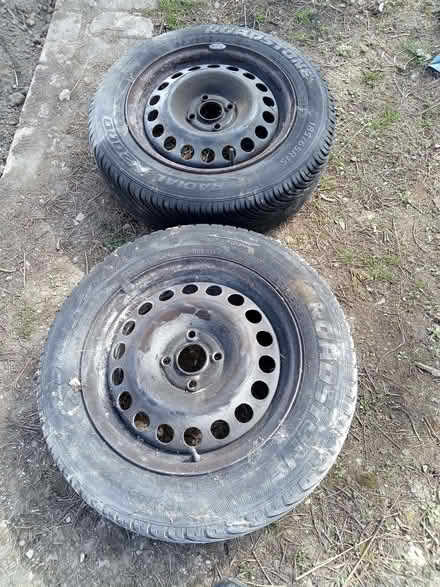 Photo of free 2 car wheels with tyres. Never fitted (Bailbrook) #1
