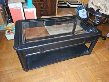 Photo of free Glass and Wood Coffee Table (Boro Park, Brooklyn) #1