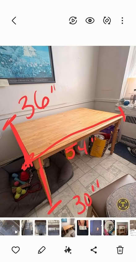 Photo of free Farmhouse Wood Dining Table (Boro Park, Brooklyn) #2