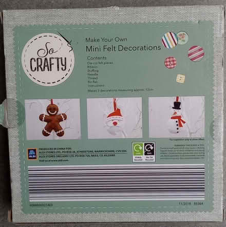 Photo of free A DIY craft kit for making felt Christmas decorations (Saint George's CO2) #2