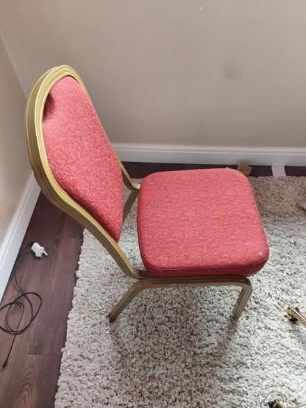 Photo of free Banquet chair, red and gold (Southport PR9) #1