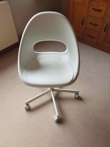 Photo of free White swivel desk chair (Malvern WR14) #1