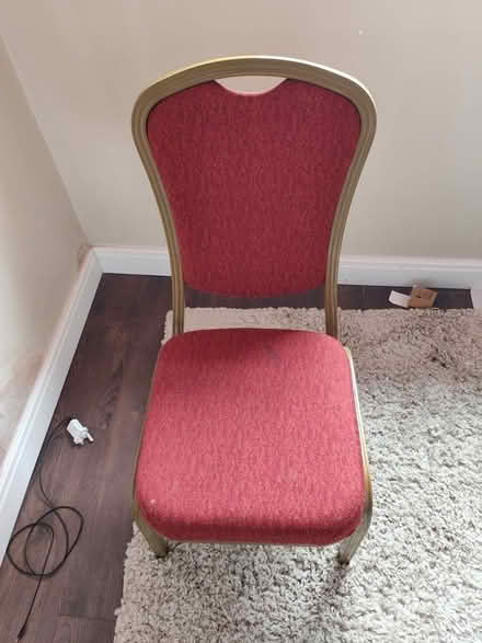 Photo of free Banquet chair, red and gold (Southport PR9) #2