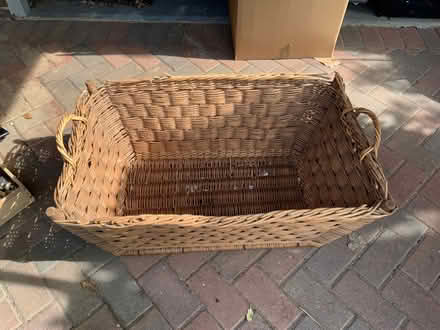 Photo of free Large cane laundry basket (Sevenoaks TN13) #1