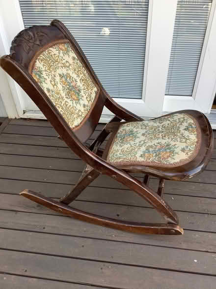 Photo of free Antique folding rocking chair (wallingford) #2