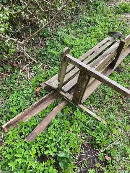 Photo of free Garden bench and table - damaged (Old Radnor LD8) #1