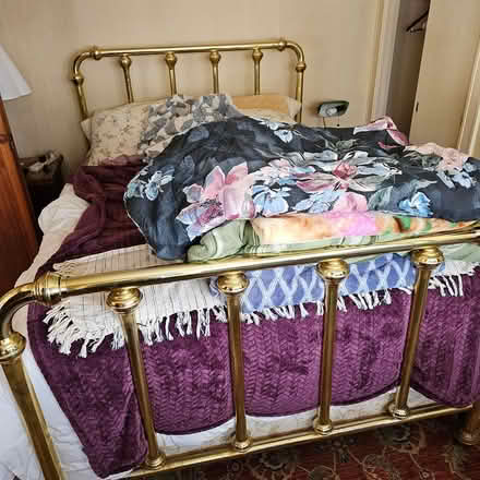 Photo of free Brass queen bed (Mission) #2