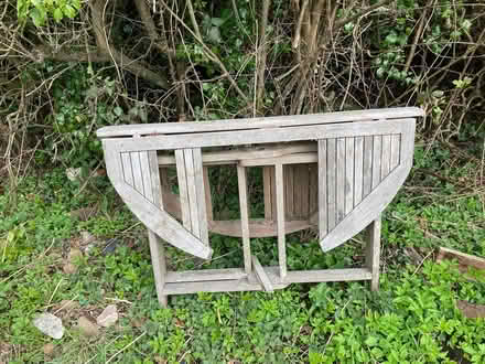 Photo of free Garden bench and table - damaged (Old Radnor LD8) #2