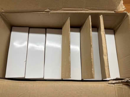 Photo of free Ceramic Tile pieces 2”x6” and grout (Grove Rd and Harris) #1