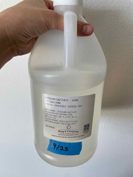 Photo of free 2.5lbs sodium lactate 60% solution (Kirkland) #1