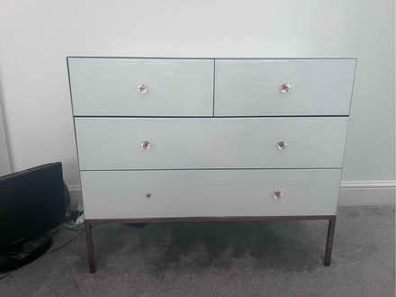 Photo of free Glass chest of drawers bought from Furniture123 (Chadwell Heath RM6) #1