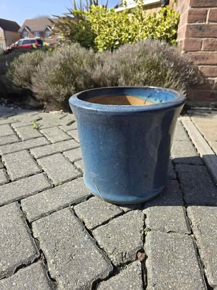 Photo of free Large blue glazed plant pot (SG8) #1