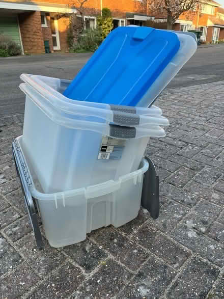 Photo of free 4 plastic boxes with lids (Bernards Heath AL3) #1