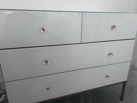 Photo of free Glass chest of drawers bought from Furniture123 (Chadwell Heath RM6) #2
