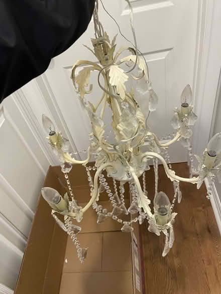 Photo of free Cream coloured “crystal” chandelier (Clarkson L5J 2X6) #1