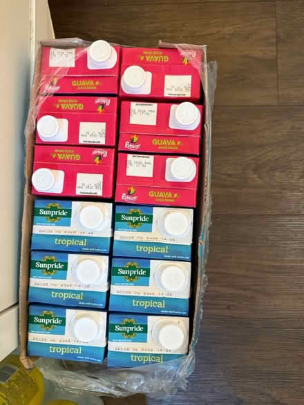 Photo of free Sunpride juice cartons (Woodley) #1