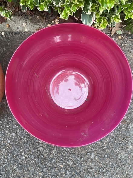 Photo of free Large Wooden Bowl+Pink Plastic Bowl (IG6) #4