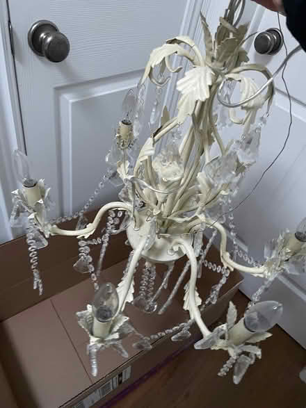 Photo of free Cream coloured “crystal” chandelier (Clarkson L5J 2X6) #2