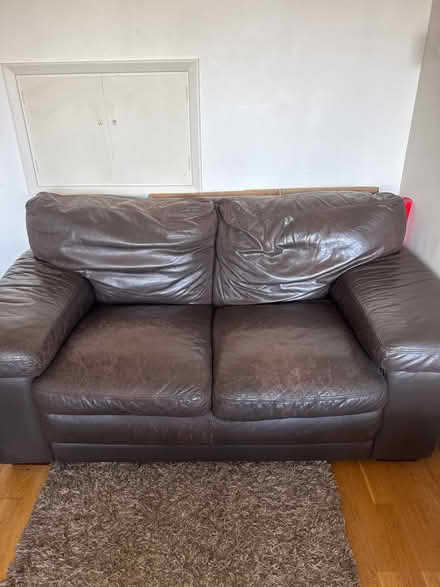 Photo of free Two seat Leather sofa (East Finchley) #1