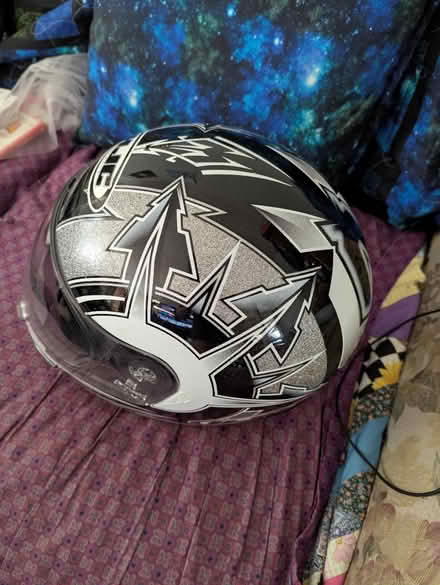 Photo of free Motorcycle helmet and gloves (Carrollton, Josey @Frankford) #1