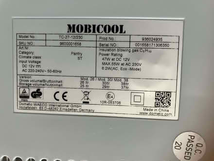 Photo of free Mobicool Mains/car charger cooler box (Roslin EH25) #2