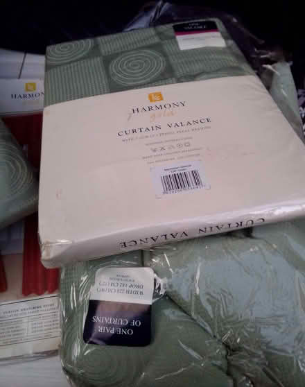 Photo of free Two pairs new soft green curtains (Burgess Hill Chanctonbury) #1