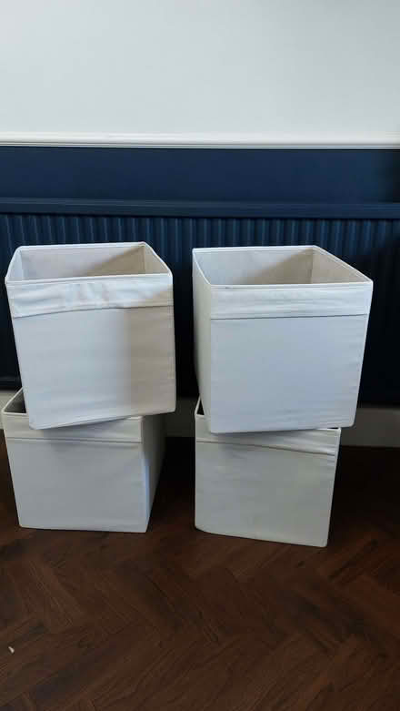 Photo of free 4 white ikea Drona boxes for kallax (Pembury TN2) #1