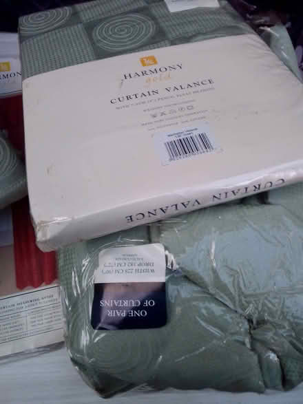 Photo of free Two pairs new soft green curtains (Burgess Hill Chanctonbury) #4