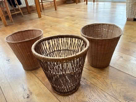 Photo of free Waste paper baskets - wicker (Fareham PO16) #3
