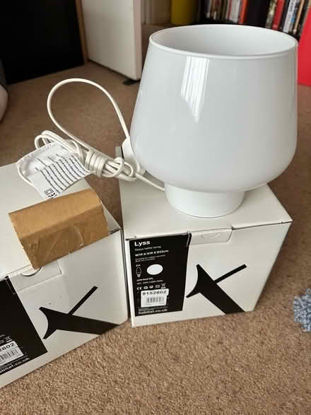 Photo of free 2x Glass Table Lamps (Kings Langley WD4) #1