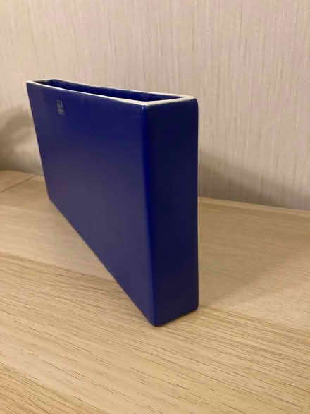 Photo of free Blue china rectangular vase (Eltham, SE9) #2