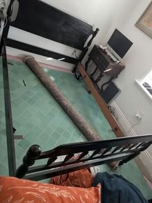 Photo of free Full size bed frame #1