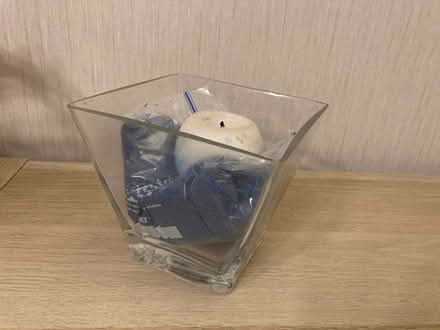 Photo of free Vase, blue sand and candle (Eltham, SE9) #1