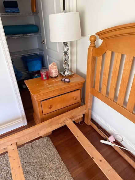 Photo of free Full Size Bed and Nightstand (Finksburg) #2