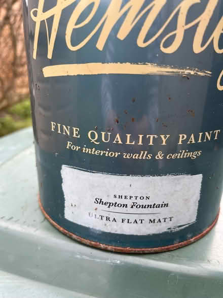 Photo of free Tin of emulsion paint, duck egg blue/turqoise colour. (Fairfield LA1) #1