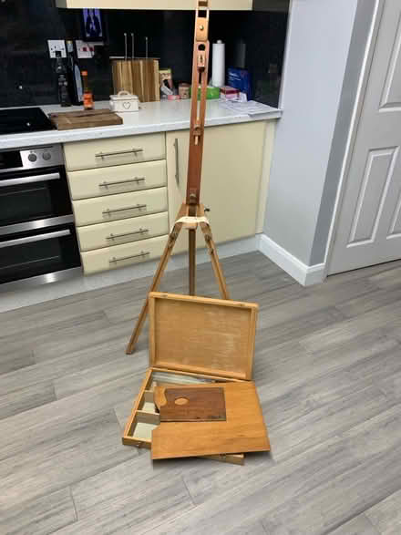 Photo of free Artist Easel & Paint/Brushes box (Groby LE6) #1