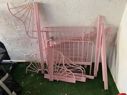 Photo of free Two pink kids IKEA bed frames (E11 3sg) #1