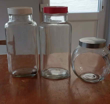 Photo of free 2 large glass jars and 1 smaller (Lower Weston) #1
