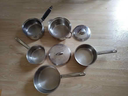 Photo of free Stainless steel saucepans (Chippenham SN14) #1