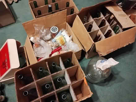 Photo of free Demijohn and wine bottles (Bedford) #1