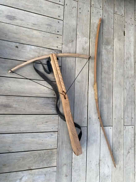 Photo of free Wood toy crossbow & archery bow (Sevenoaks TN13) #1
